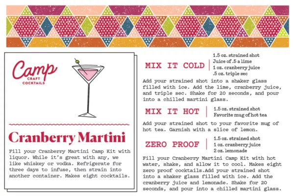 Cranberry Martini Camp Craft Cocktails