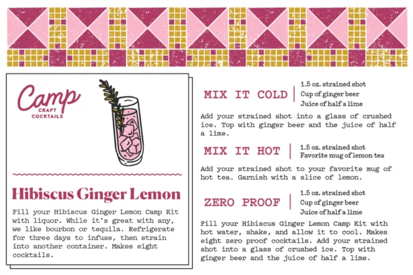 Hibiscus Ginger Lemon Camp Craft Cocktails