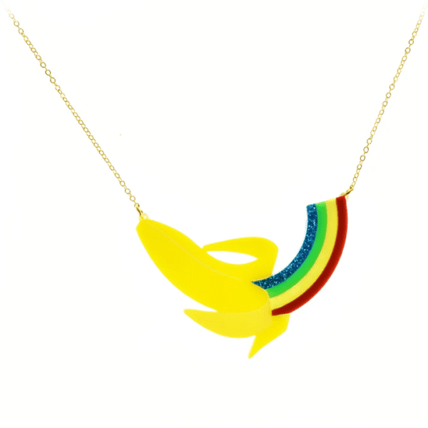 Vinca Banana Rainbow Necklace