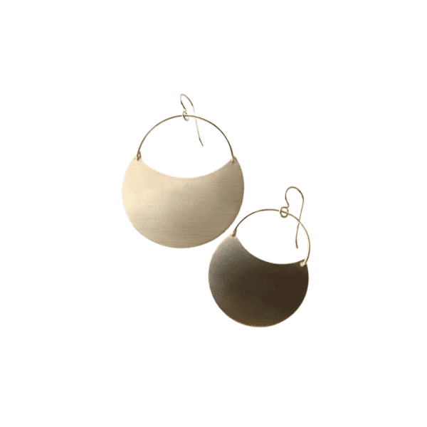 Token Theia Earrings – Large – Sterling Silver Brushed Finish